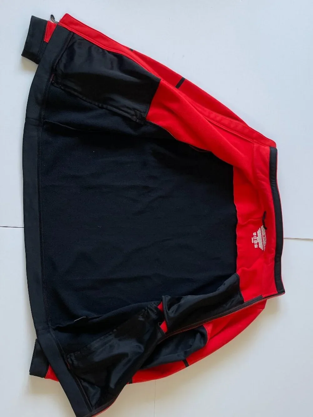 Obermeyer Softshell Jacket Mens Small Red Black Colorblock Patagonia North Face